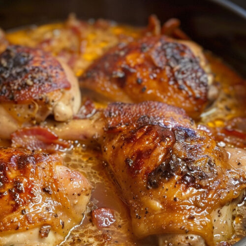 Maple Bacon Braised Chicken Recipe - Sweet and Savory Delight