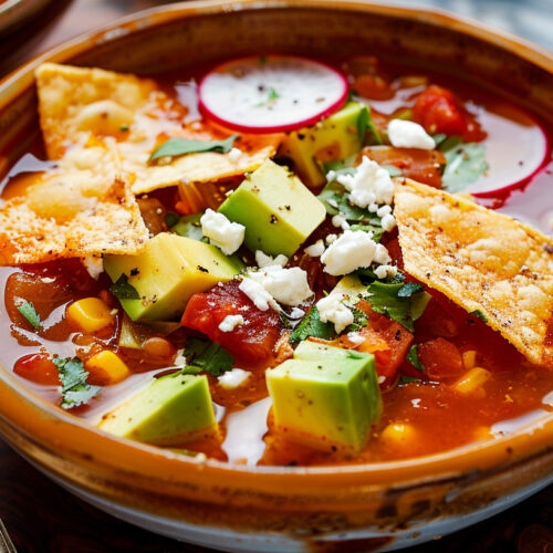 Vegetarian Tortilla Soup Recipe - Fresh, Flavorful, and Hearty